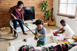 How do I encourage my child to clean