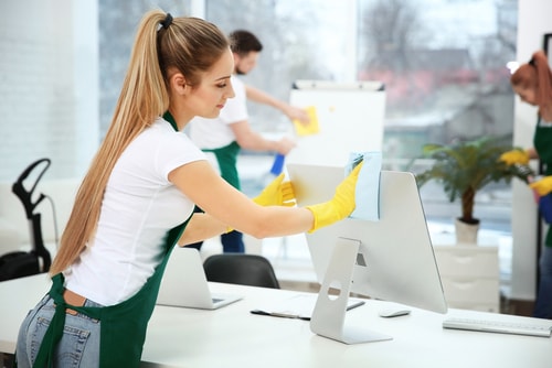 How do you maintain cleanliness at work?